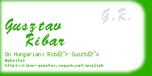 gusztav ribar business card